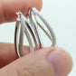 14k Gold Puffed Hollow HOOP Earrings. Intertwined Textured Loop earrings. MILOR Italy st74/75