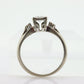 ARTCARVED 14k Gold Diamond Ring. Art carved square cathedral engagement ring. Jr Wood Art Deco Diamond. st2-07/11