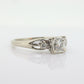 ARTCARVED 14k Gold Diamond Ring. Art carved square cathedral engagement ring. Jr Wood Art Deco Diamond. st2-07/11