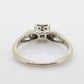 ARTCARVED 14k Gold Diamond Ring. Art carved square cathedral engagement ring. Jr Wood Art Deco Diamond. st2-07/11