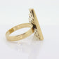 14k/ 18k Heavy Diamond Ring. Custom Three bar diamond statement ring. 0.54ctw of diamonds
