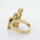 14k/ 18k Heavy Diamond Ring. Custom Three bar diamond statement ring. 0.54ctw of diamonds