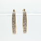 14k Diamond Hoop Earrings. Diamond channel set diamond HOOP Earrings. Est 0.96ctw -1 ctw of diamonds