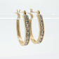 14k Diamond Hoop Earrings. Diamond channel set diamond HOOP Earrings. Est 0.96ctw -1 ctw of diamonds