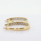 14k Diamond Hoop Earrings. Diamond channel set diamond HOOP Earrings. Est 0.96ctw -1 ctw of diamonds