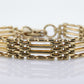 9k Heart Lock Padlock Bracelet. Victorian design 7in 19.5g