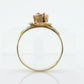 Black Hills Gold Ring. Antique Diamond Ring. 10k Rose Pedals diamond set Gold. Black Hills Gold Design with a Diamond. st(83)