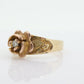 Black Hills Gold Ring. Antique Diamond Ring. 10k Rose Pedals diamond set Gold. Black Hills Gold Design with a Diamond. st(83)