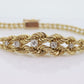 Diamond Double Row Rope 14k Bracelet. 14k rope bracelet. Graduating Rope Bracelet with Diamonds. Vintage Gold Bracelet st(280)