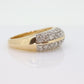 14k Diamond Pave Encrusted Band. Diamond Dome Bombe Cluster band. Diamond ring. Mirror half diamond ring st131