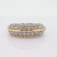 14k Diamond Pave Encrusted Band. Diamond Dome Bombe Cluster band. Diamond ring. Mirror half diamond ring st131