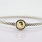 David Yurman Cable Buckle Hook Bangle Bracelet DY 925 Sterling Silver 585 18k Gold. David Yurman Chatelaine Bracelet st(155)