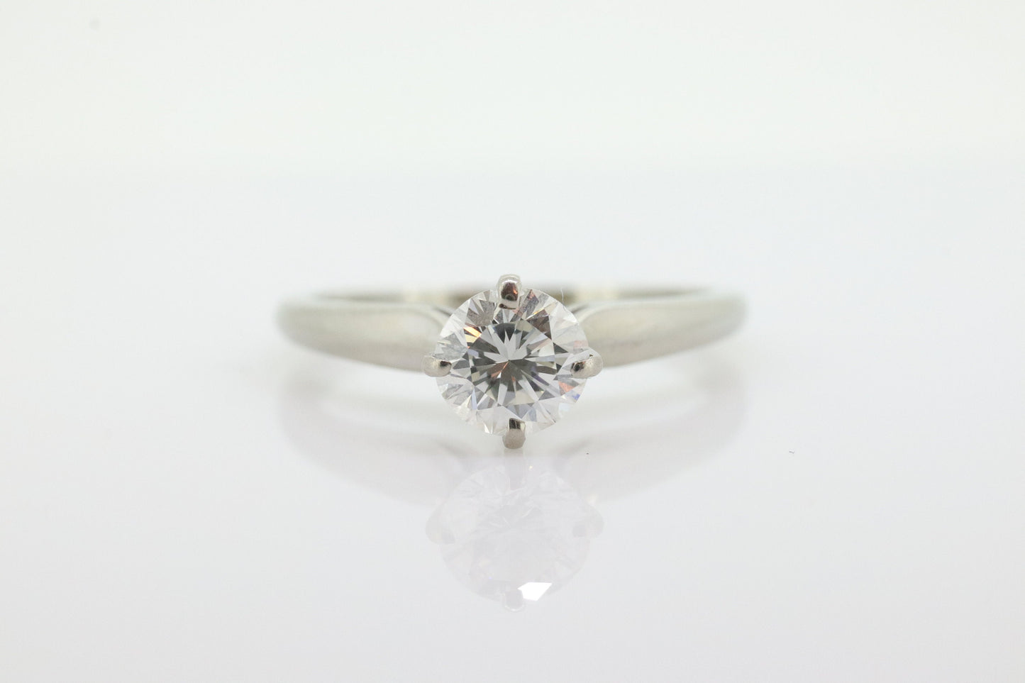 JABEL 18k 1/2ct Diamond Solitaire ring.  Vintage 18k White Gold Diamond Engagement Ring JABEL. st(575)