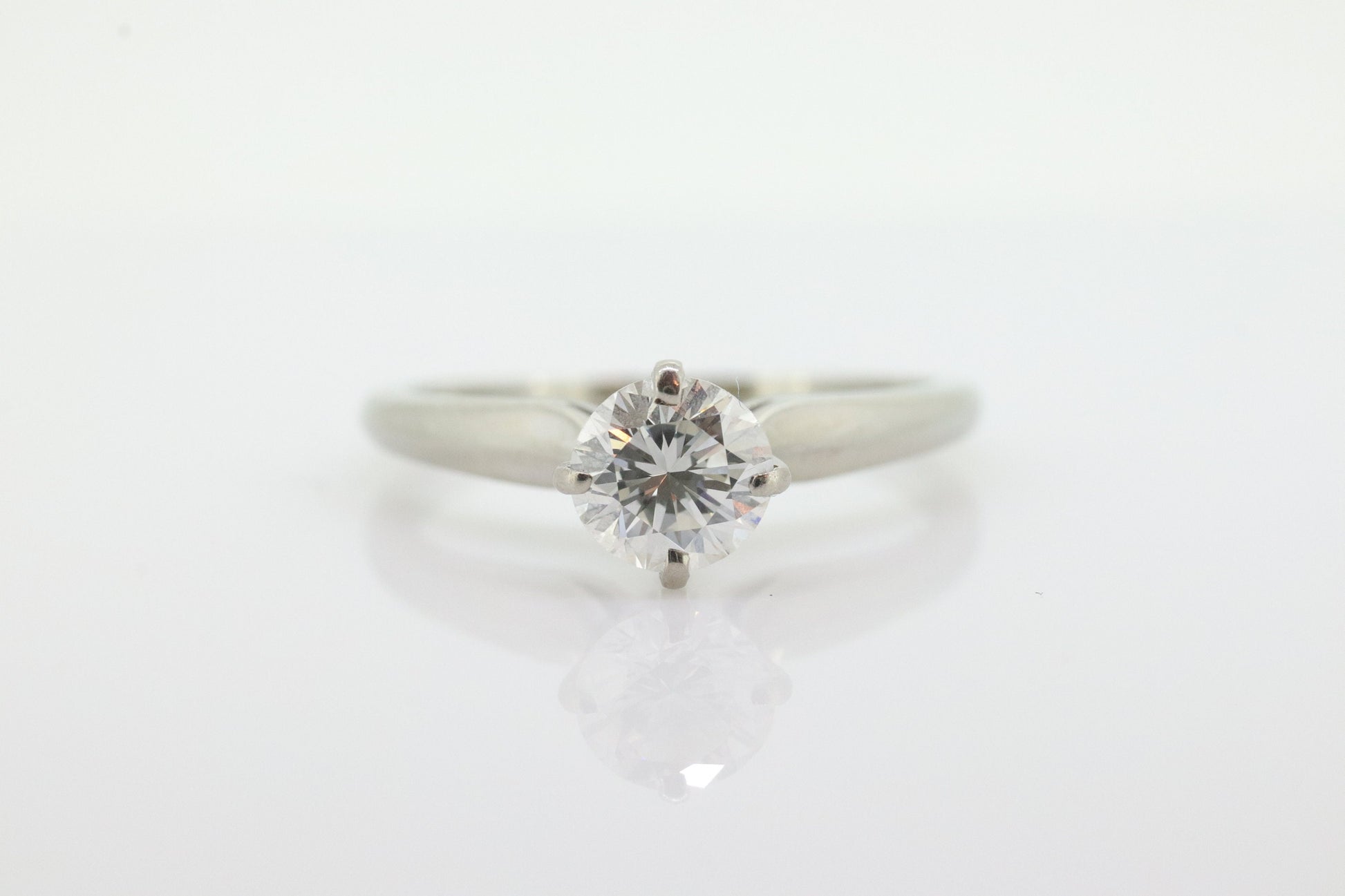 JABEL 18k 1/2ct Diamond Solitaire ring.  Vintage 18k White Gold Diamond Engagement Ring JABEL. st(575)