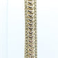 14k Wide Textured Bismark Bracelet. Italian Made 14k Yellow Gold Bracelet. High Polish bracelet 13.1g st(460)