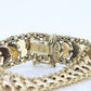 14k Wide Textured Bismark Bracelet. Italian Made 14k Yellow Gold Bracelet. High Polish bracelet 13.1g st(460)