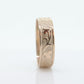 10k Wide Cigar band. Vintage Embossed flower floral design. 5.5mm sz9.5 st(161)