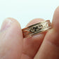 10k Wide Cigar band. Vintage Embossed flower floral design. 5.5mm sz9.5 st(161)