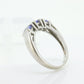 14k Tanzanite Oval and Diamond Channel Anniversary ring. Channel set eternity band. Tanzanite diamond. st(98)