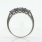 14k Tanzanite Oval and Diamond Channel Anniversary ring. Channel set eternity band. Tanzanite diamond. st(98)