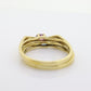 Vintage 18K Stacking rings. 18k Sapphire Ruby Marquise and diamond Thin band. Stacking Bands Rings. (st60)