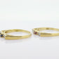 Vintage 18K Stacking rings. 18k Sapphire Ruby Marquise and diamond Thin band. Stacking Bands Rings. (st60)