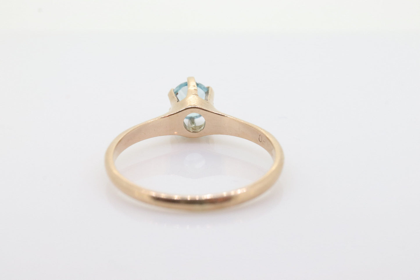 Otsby Barton TOPAZ Ring. 10k Yellow Gold HIGH Claw Design. OB from Art Deco 1920 Era. Round Topaz Claw ring. st50