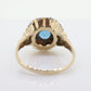 10k Blue Topaz and White Topaz Halo ring. 10k Aquamarine Halo solitaire. st(80)