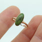 Victorian 10k Turquoise Cabochon stone Ring. 10k GREEN Turquoise Oval Bezel set Victorian ornate ring. st(173)