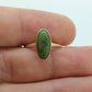 Victorian 10k Turquoise Cabochon stone Ring. 10k GREEN Turquoise Oval Bezel set Victorian ornate ring. st(173)