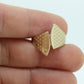 STAR Wide Dome 10k Yellow Gold Band. 10k Etched Star Design bypass ring. Italy UTC Bypass ring. High polish glossy ring. st(97/75)