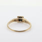 Art Deco Diamond Solitaire Ring. 14k Gold Old European Cut diamond  floral Ring (80)