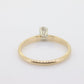 14k Round Diamond Solitaire Ring . Petite 0.17ct Diamond Engagement Ring. High Prong Set diamond. st(38)