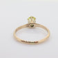 10k Round Sapphire YELLOW Sapphire ring. YELLOW SAPPHIRE solitaire victorian claw ring. st(73)