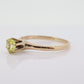 10k Round Sapphire YELLOW Sapphire ring. YELLOW SAPPHIRE solitaire victorian claw ring. st(73)