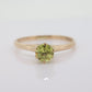 10k Round Sapphire YELLOW Sapphire ring. YELLOW SAPPHIRE solitaire victorian claw ring. st(73)