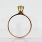 10k Round Sapphire YELLOW Sapphire ring. YELLOW SAPPHIRE solitaire victorian claw ring. st(73)