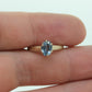 10k Topaz Solitaire Ring. 10k yellow gold HANDWROUGHT Blue Oval Topaz solitaire ring. st(42)