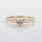 14k Diamond Solitaire. 14k Yellow gold prong belcher set diamond ring. st(55)