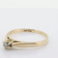 14k Diamond Solitaire. 14k Yellow gold prong belcher set diamond ring. st(55)