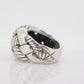 David Yurman ring. Cable Sterling Silver ring. Weave Woven basket cable D Yurman ring. st(95)