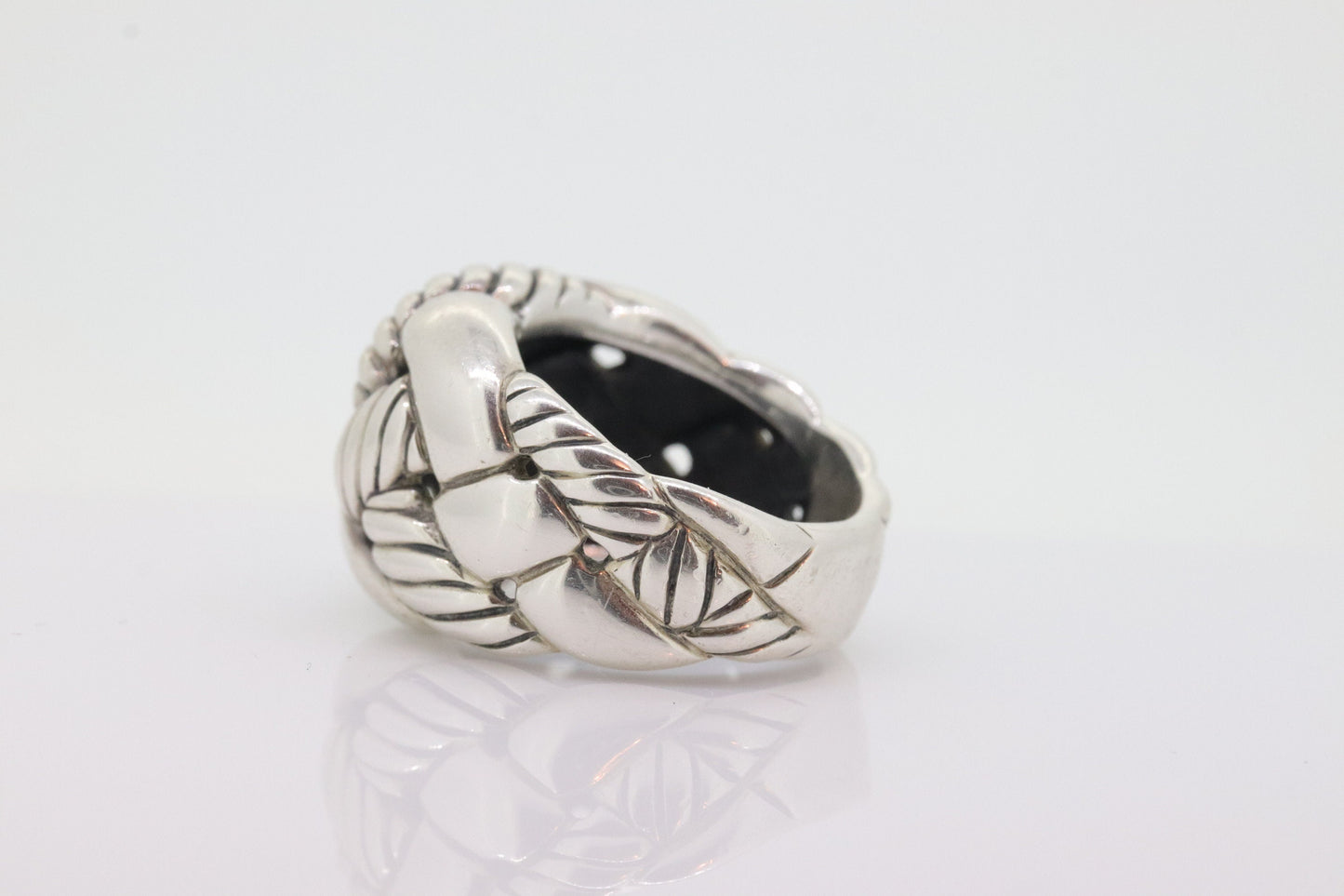 David Yurman ring. Cable Sterling Silver ring. Weave Woven basket cable D Yurman ring. st(95)