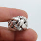David Yurman ring. Cable Sterling Silver ring. Weave Woven basket cable D Yurman ring. st(95)