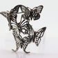 LAGOS Caviar Butterfly Brooch. Sterling Silver 18K Yellow Gold Butterfly Charm  Heavy Pin Brooch. (st71)
