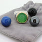 ORBIS ring with Spheres. 18k Sterling Ring with interchangeable marbles gems. st(173)