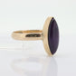 10k SUGILITE Purple bezel ring. Antique 10k Marquise Purple Sugilite bezel set in a cup shank. st(80)