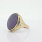 10k SUGILITE Purple bezel ring. Antique 10k Oval Purple Sugilite bezel set in a cup shank. Pinky Pinkie ring st(68)