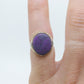 10k SUGILITE Purple bezel ring. Antique 10k Oval Purple Sugilite bezel set in a cup shank. Pinky Pinkie ring st(68)