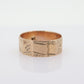 14k Wide LEAF Ornate engraved band. 14k Rose Gold  Vintage Victorian Cigar band leaf design. 6mm sz4 st(100)
