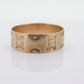 10k Wide Cigar band. Vintage Embossed flower floral design. 6mm sz6.75 st(82)